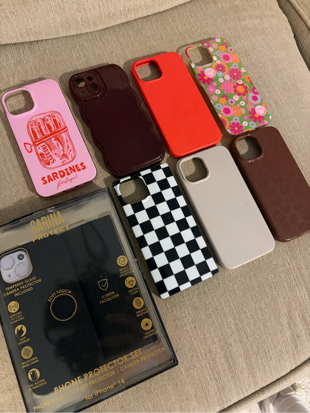 Assorted Pink, Red, Brown & Floral iPhone Case Bundle - Multiple Styles